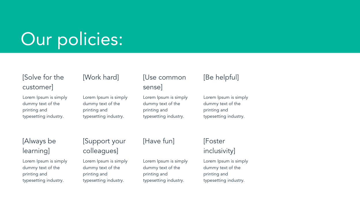 corporate policy template