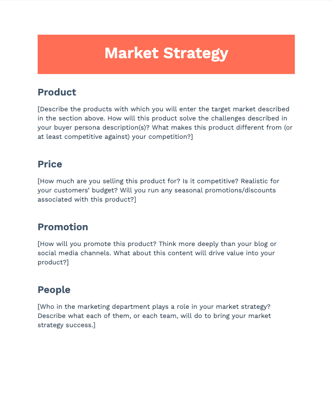 market-strategy-template