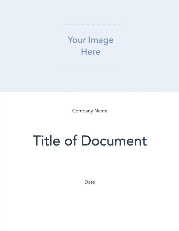 business plan title page