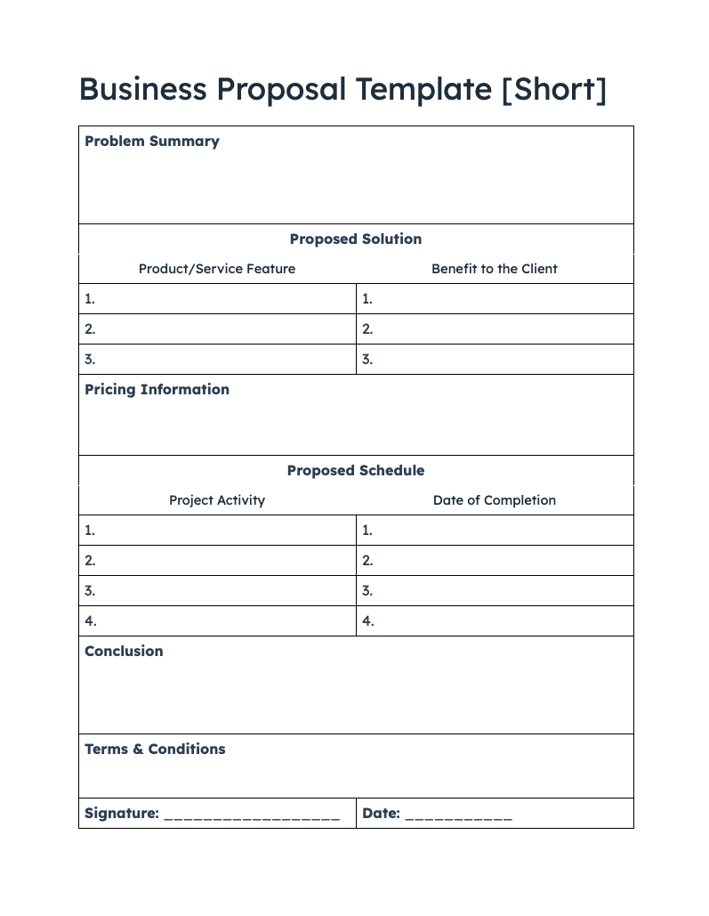 business proposal template