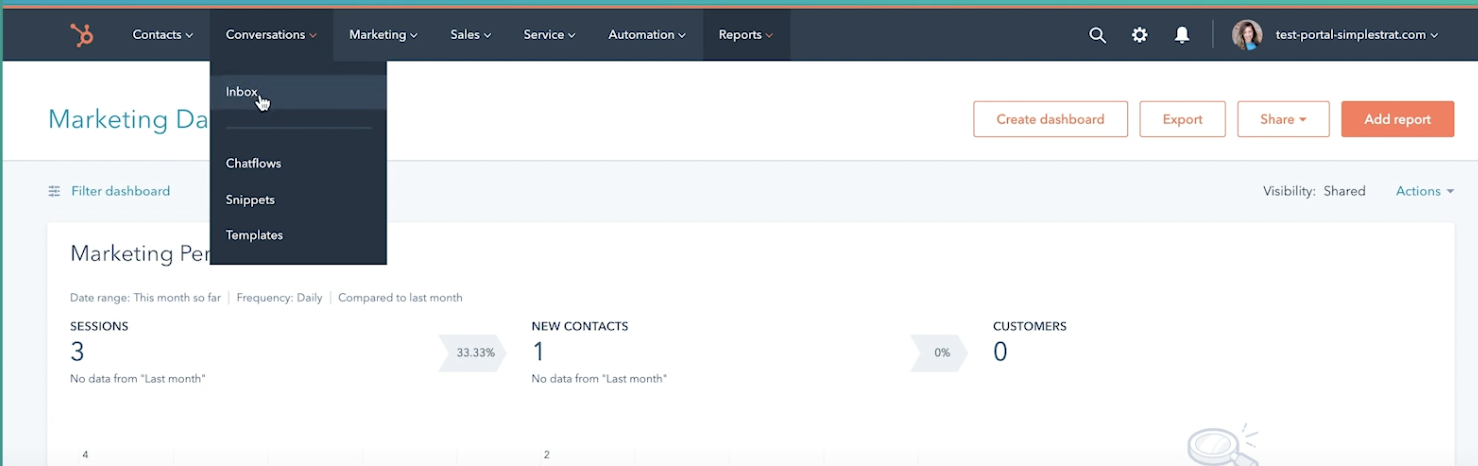chat en vivo en Hubspot