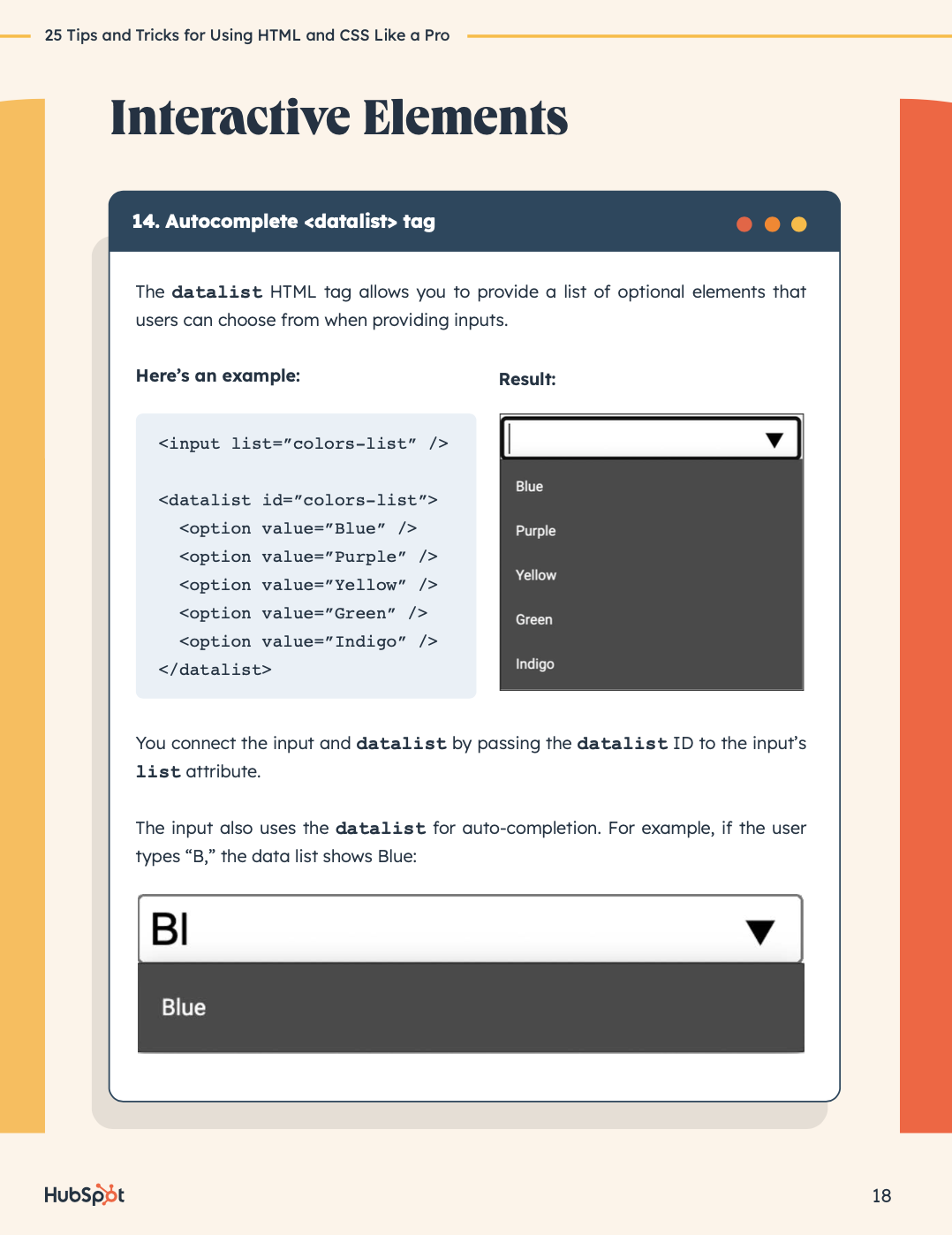 interactive element coding