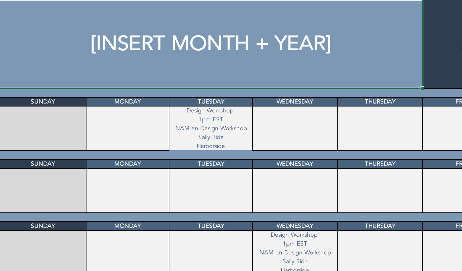 Facebook Live Calendar