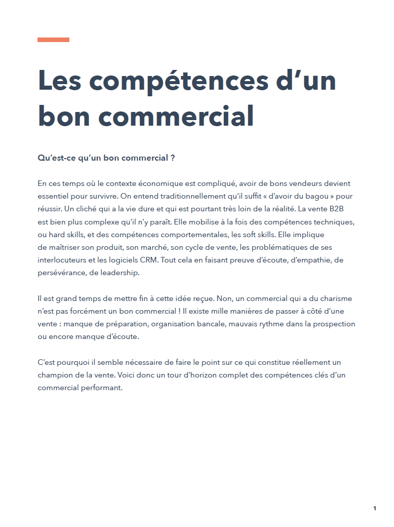Les competences d'un bon commercial pdf
