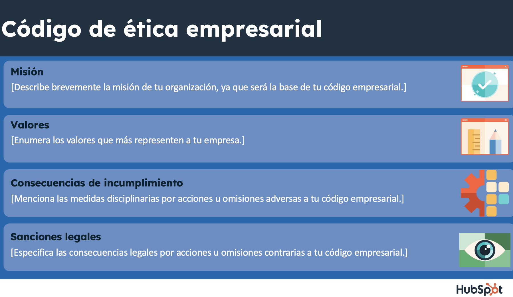 Plantilla para construir código de ética empresarial