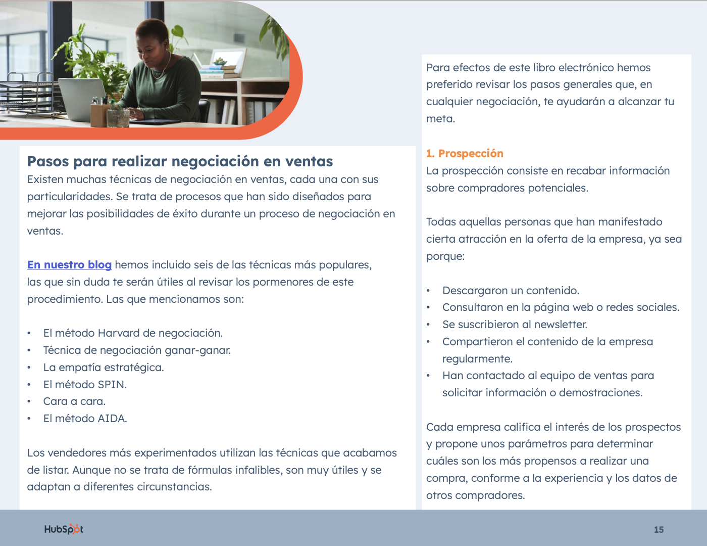 Guía sobre negociaciones en venta