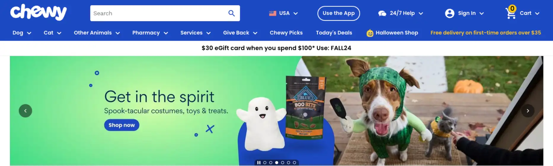 best customer service companies, chewy homepage