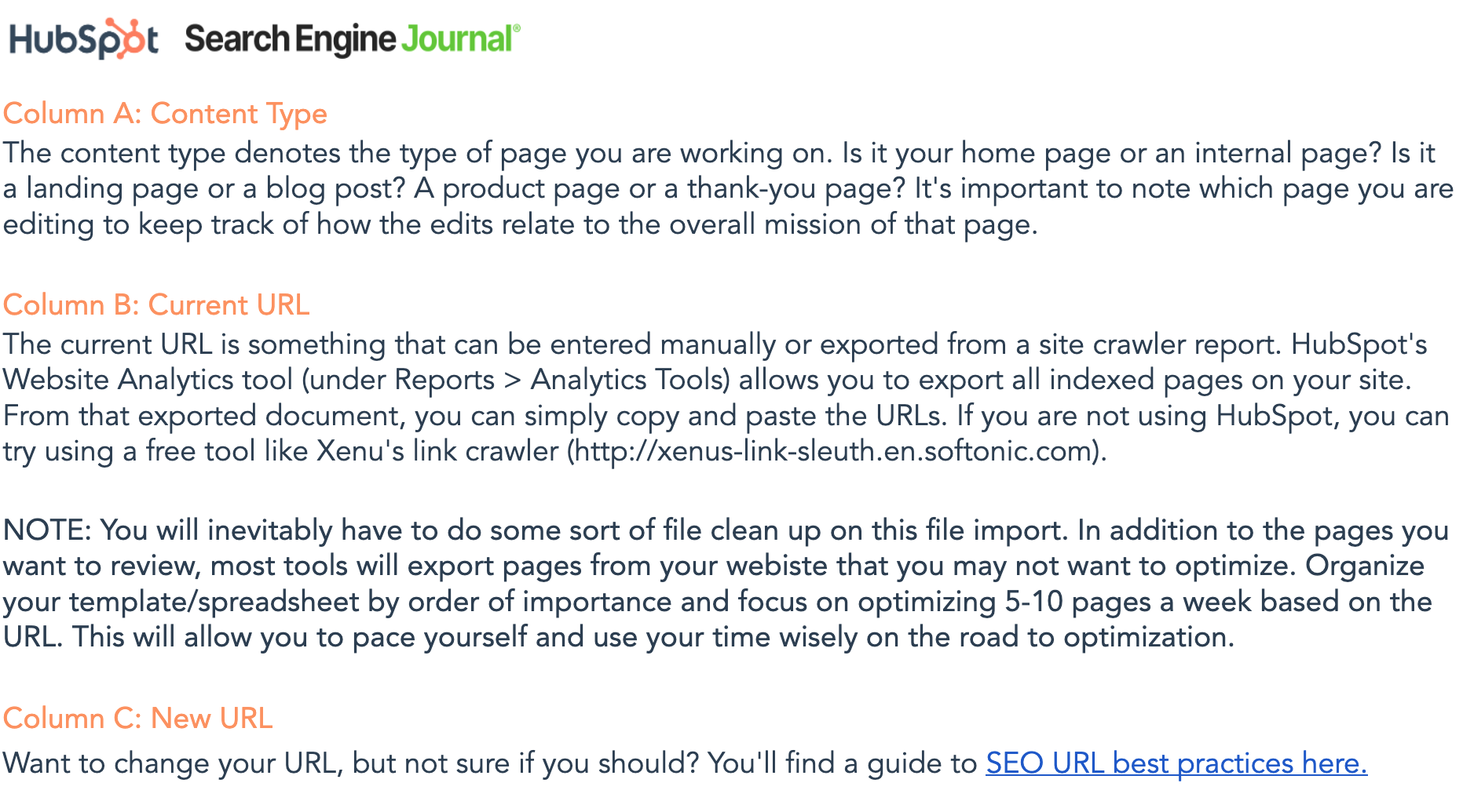 Template instructions