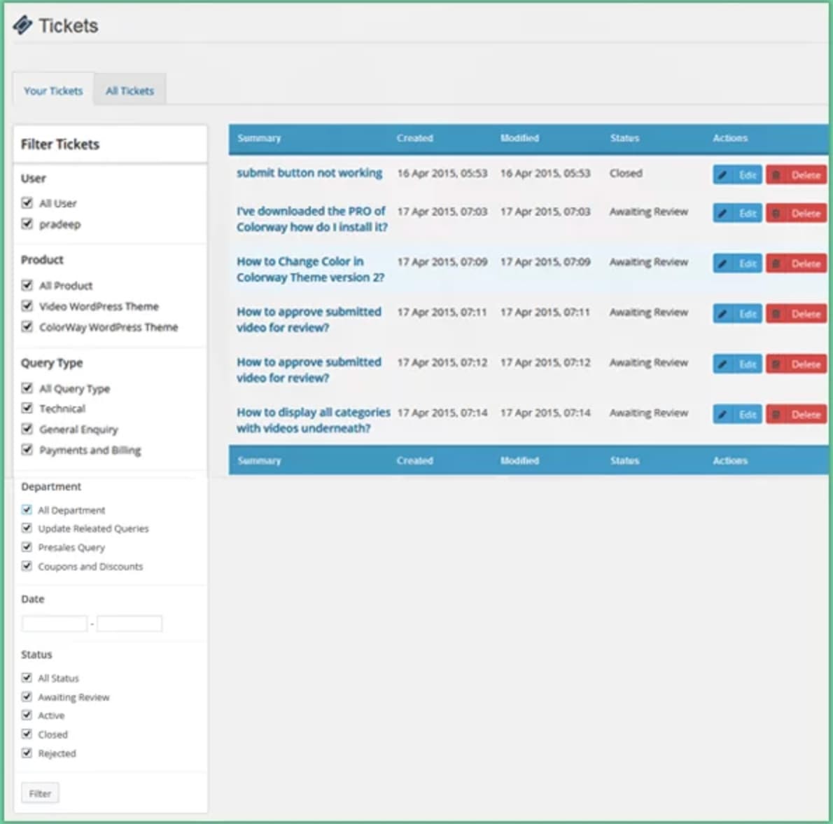 InkTicketing Support Ticket System