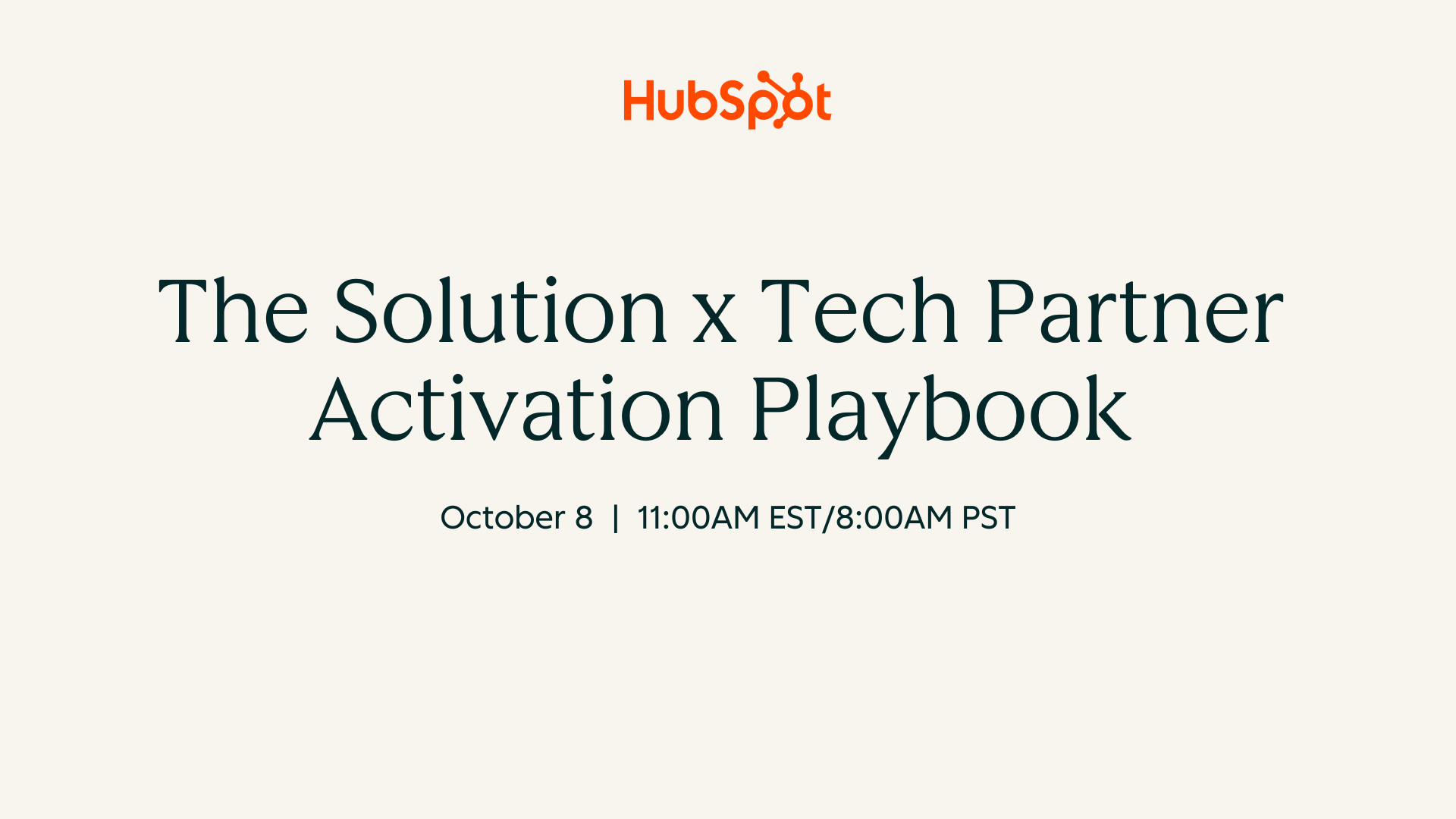 Webinar | The Solution x Tech Partner Activation Playbook