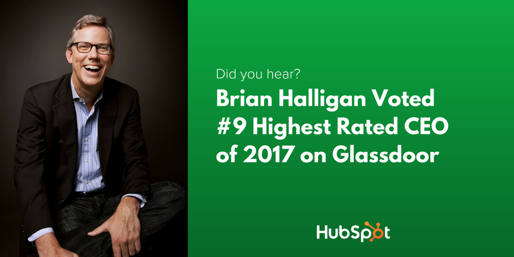 Brian Halligan Named a Highest Rated CEO by Glassdoor