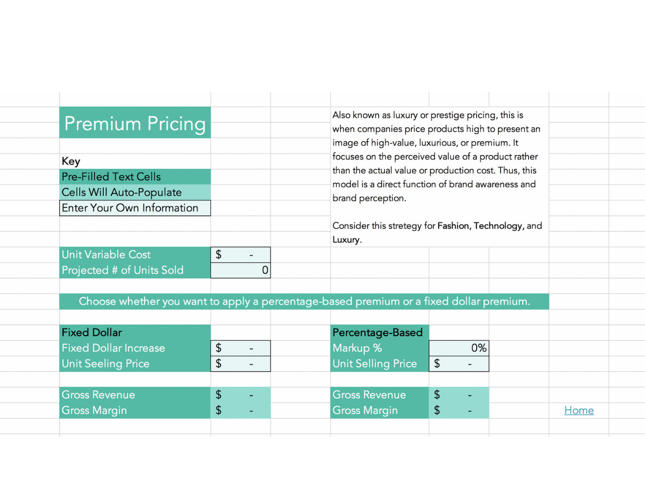 premium pricing calculator