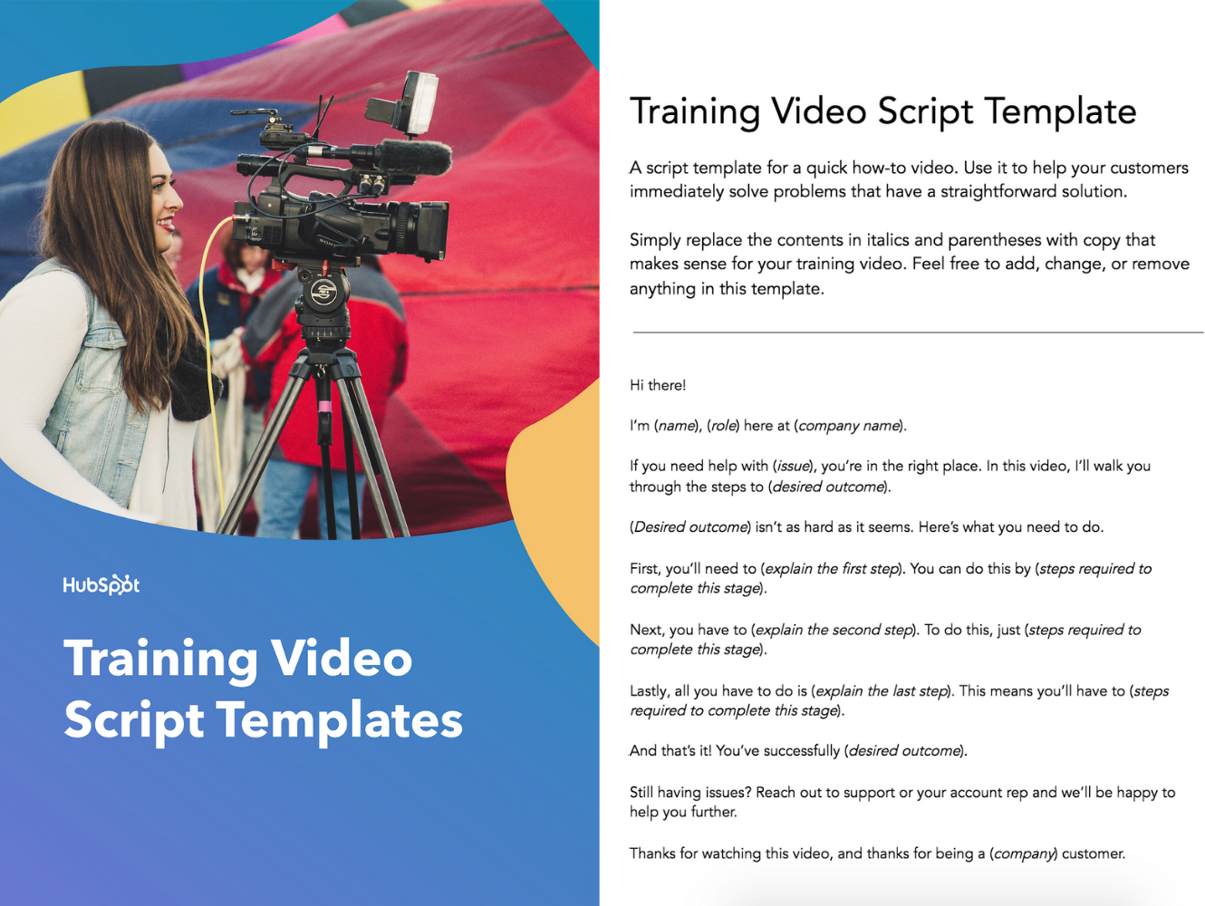 training video script template