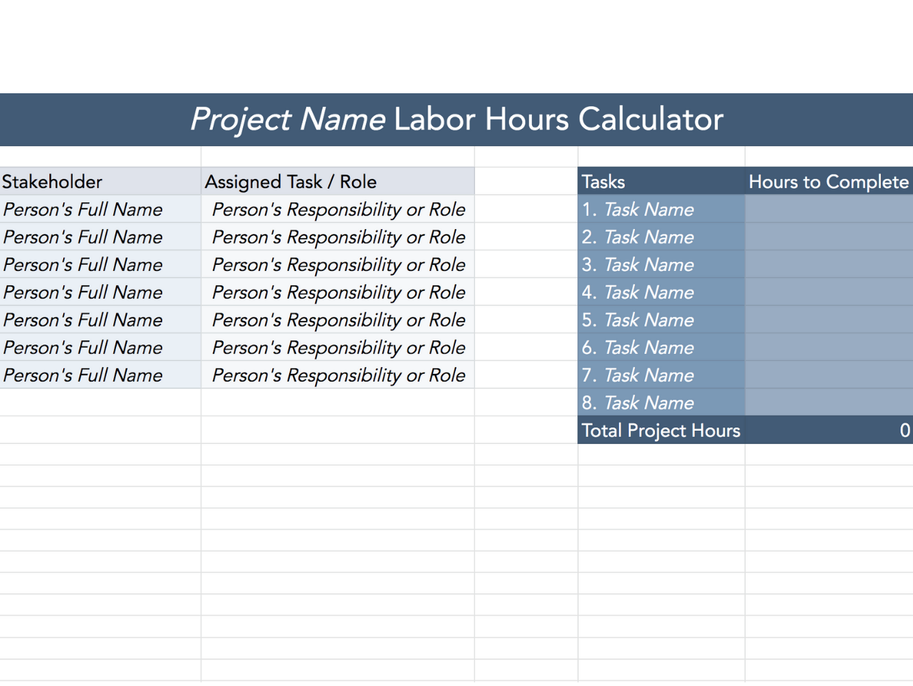 labor hours calculator