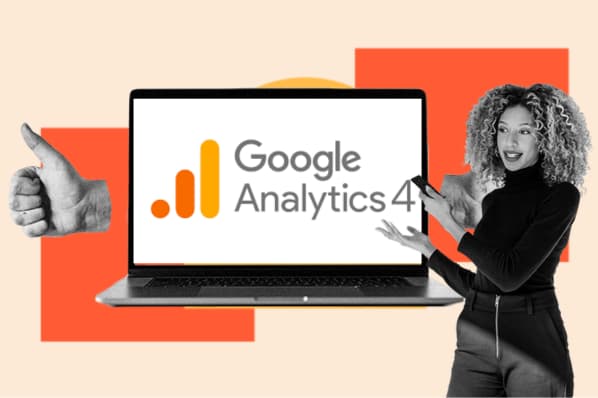 marketer looking at a google analytics screen