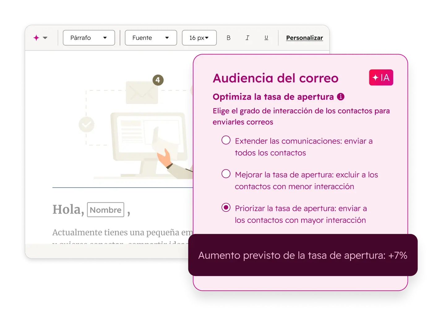 Audiencias de email