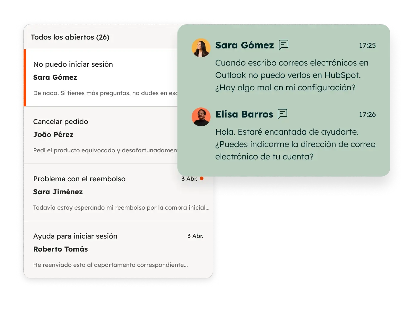 historial de interacciones con clientes en HubSpot