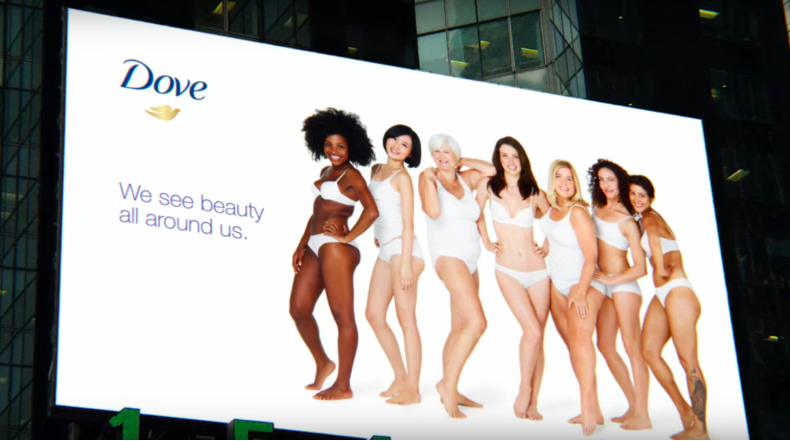 Dove body positivity billboard