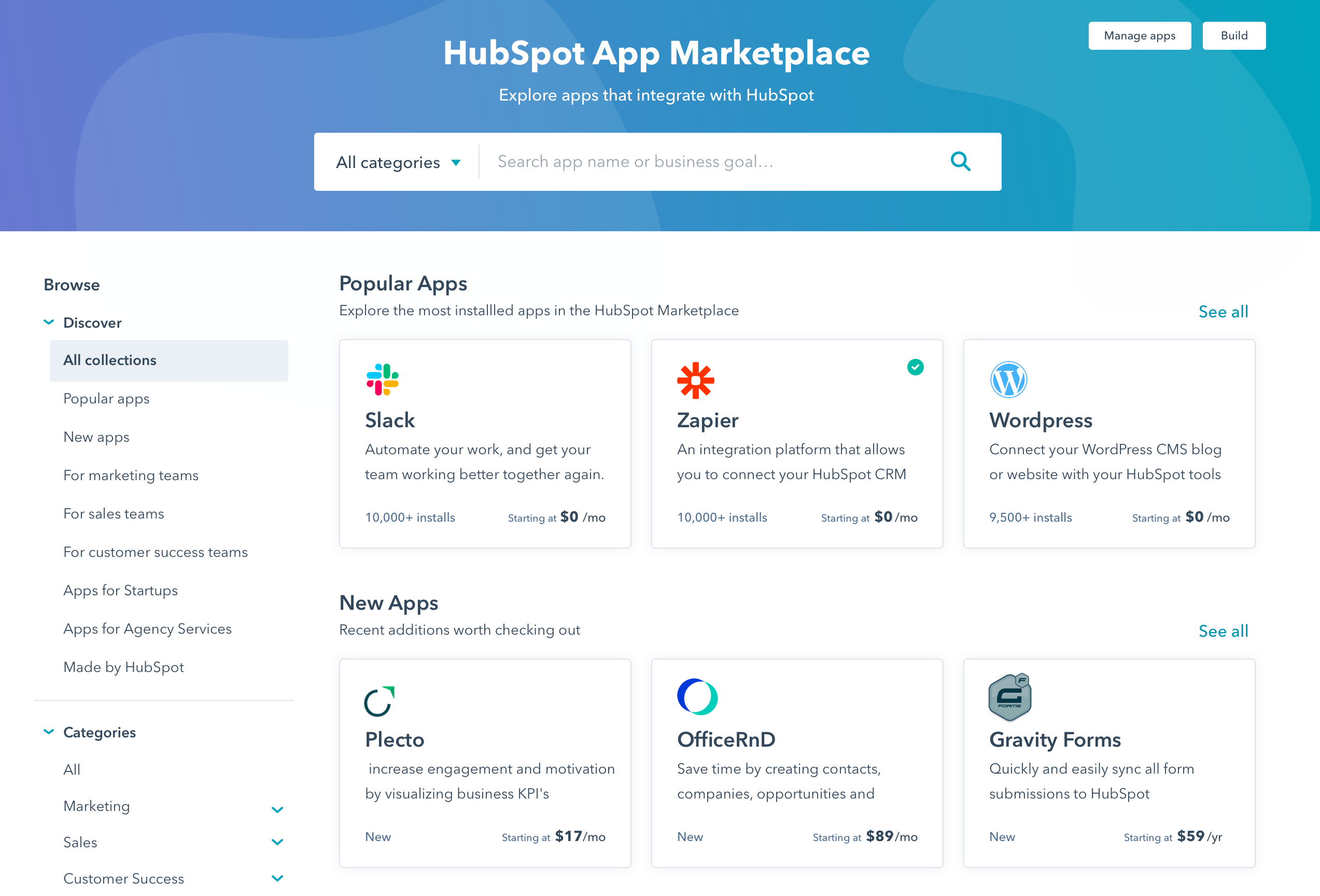 HubSpot Launches Redesigned App Marketplace to Make It Easier for Growing Businesses to Find and Connect with More Than 300 Integrations