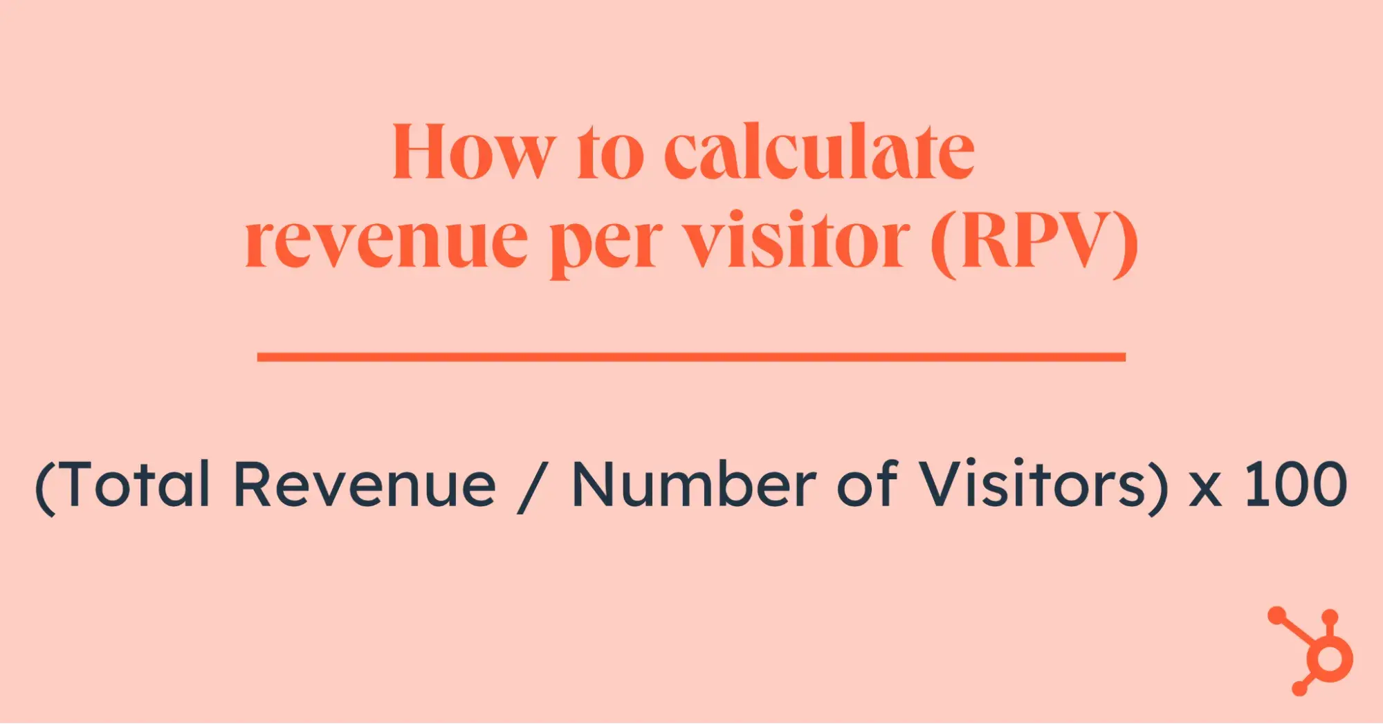 revenue per visitor rate calculation
