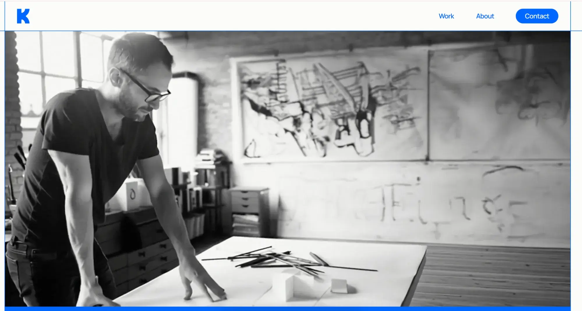 graphic designer brand story on website