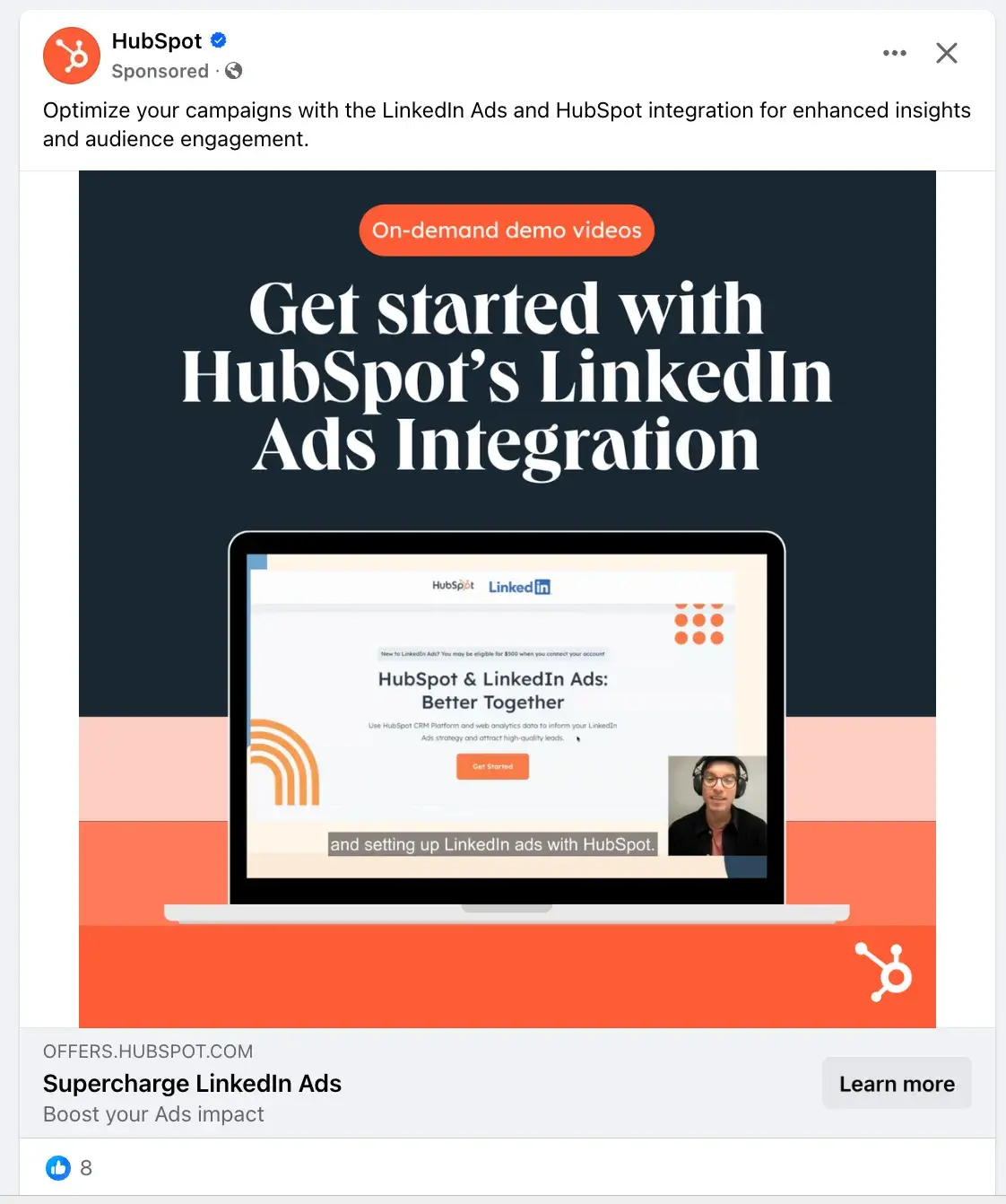 Screencap of a ̽ѡ Facebook ad.