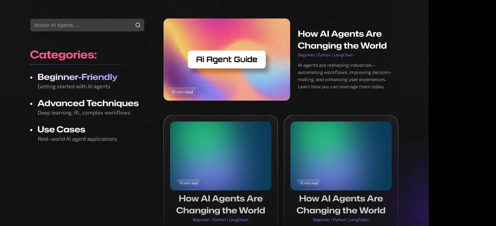 user focused data categorizations