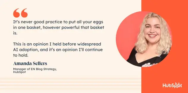 ai and the future of seo, expert quote on diversifying