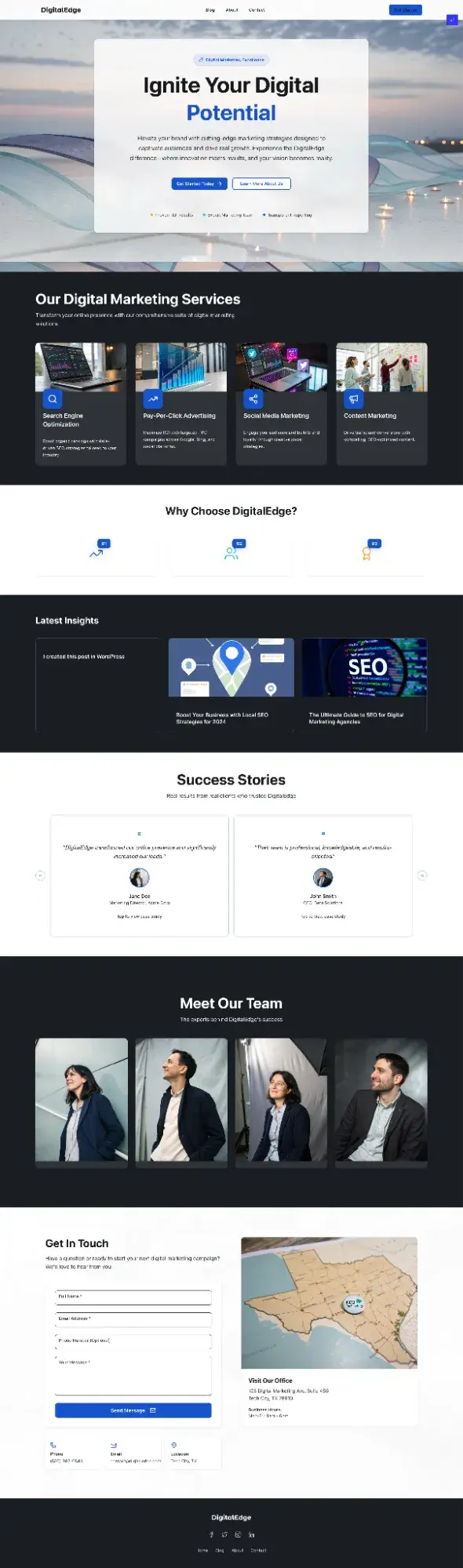 10web’s ai-generated blog website preview