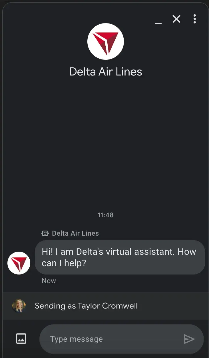 ai examples in customer service, Deltas virtual assistant