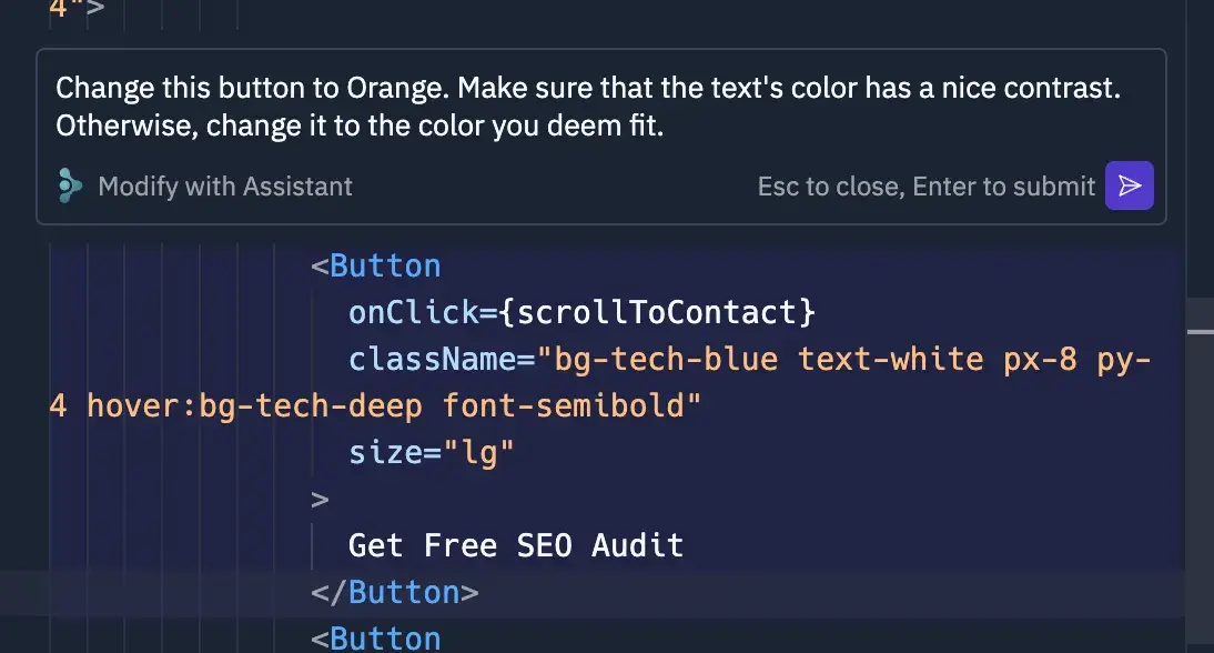 replit ai inline code edit, ai for website development