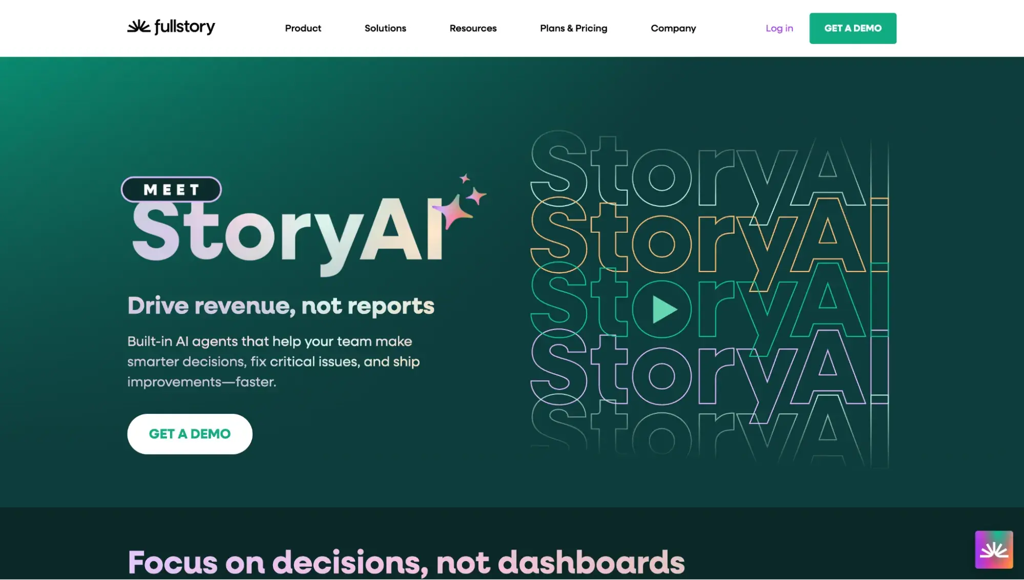 ai for website performance monitoring: fullstory (storyai)