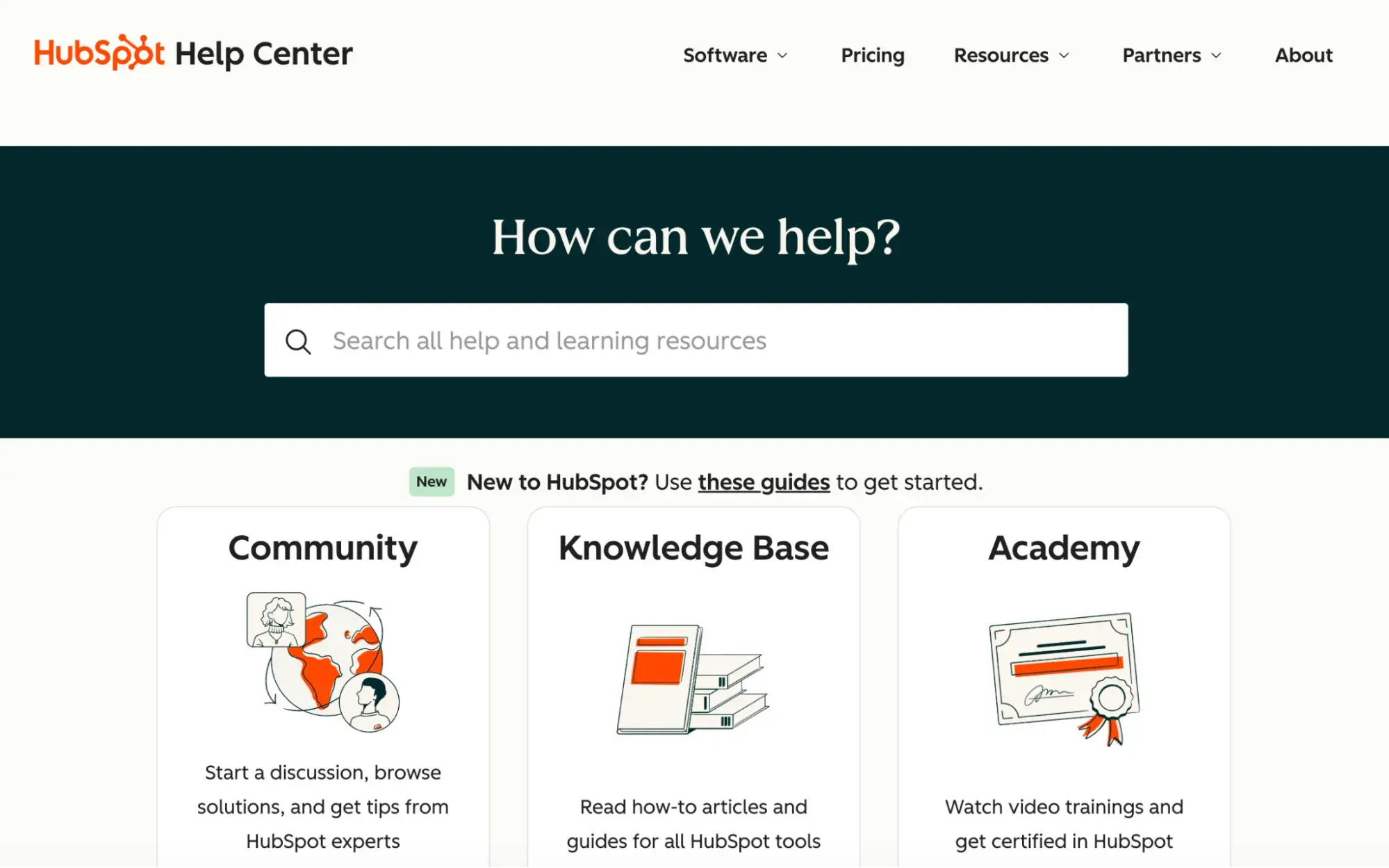 HubSpot knowledge base UI screenshot