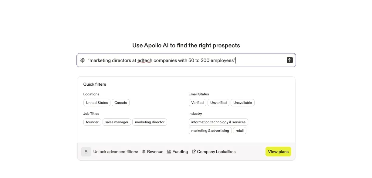AI marketing bots, Apollo.io