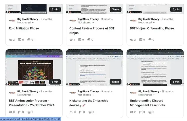 loom dashboard of a company, loom screenshare videos