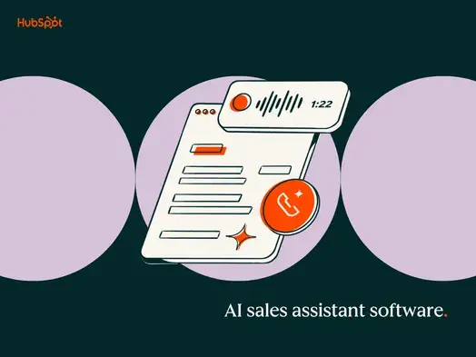 AI sales assistant software with illustration of AI calling features