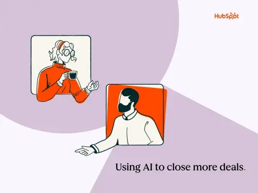 ai sales closing represented by two people talking 