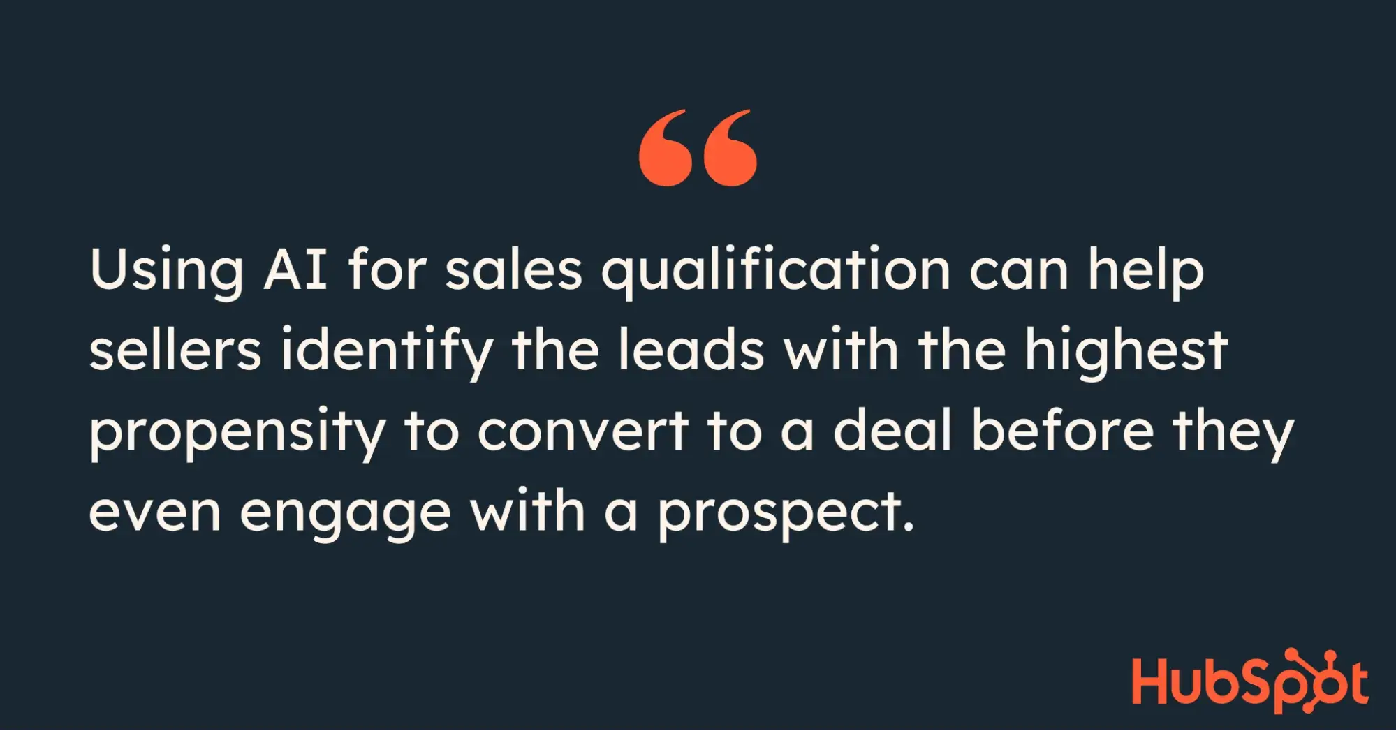 quote from post about using ai for sales qualification