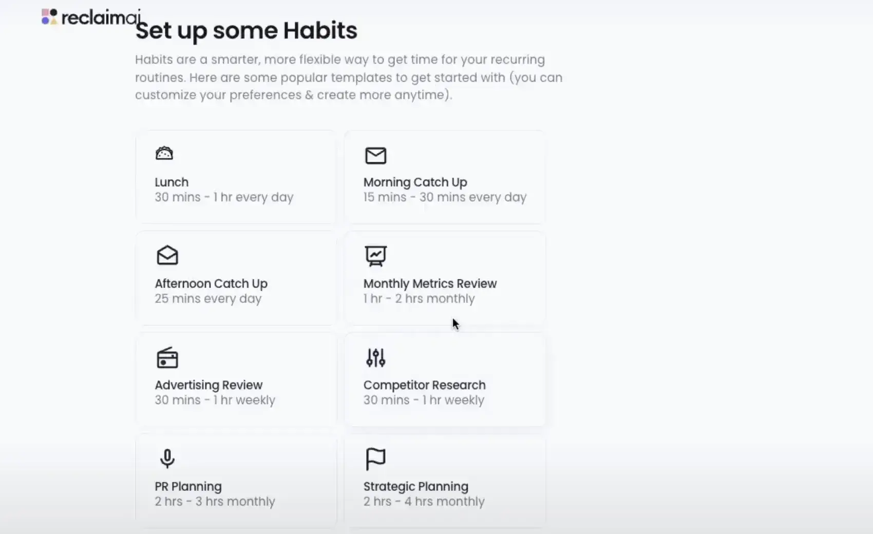 ai scheduling assistants, reclaim habits