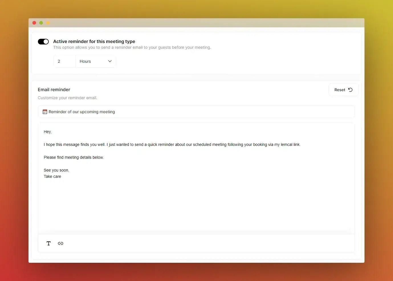 ai scheduling assistants, lemcal reminder