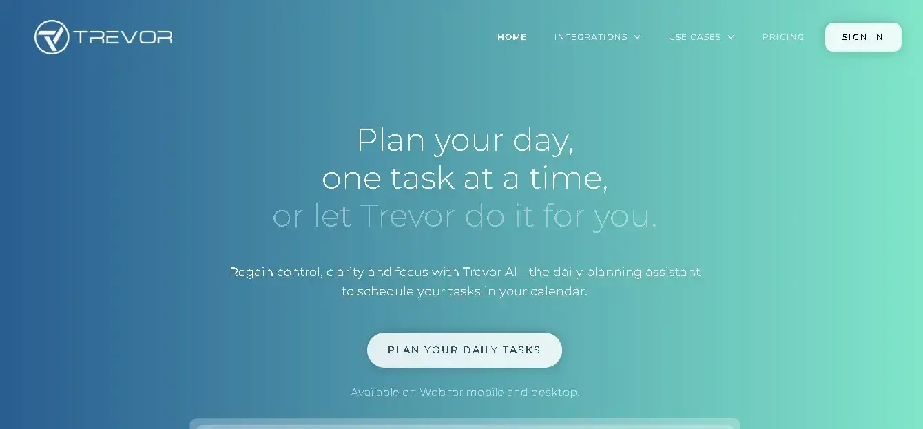 ai scheduling assistants, trevor ai
