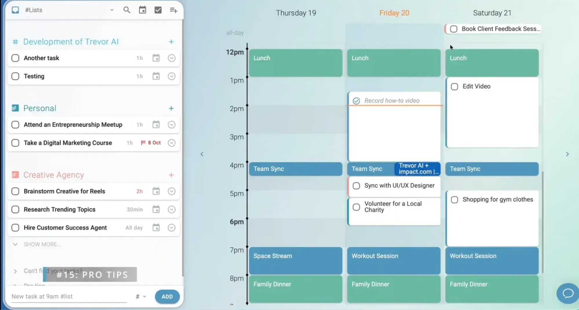 ai scheduling assistants, trevor ai schedule