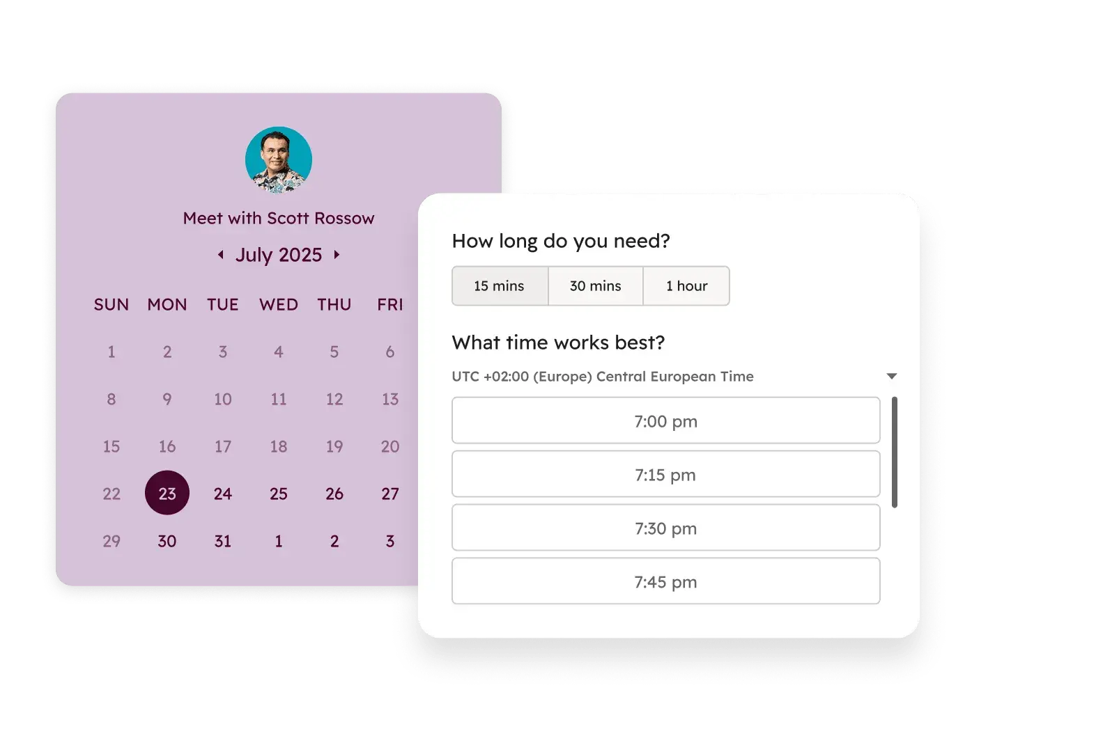 ai scheduling assistants, hubspot meeting scheduler