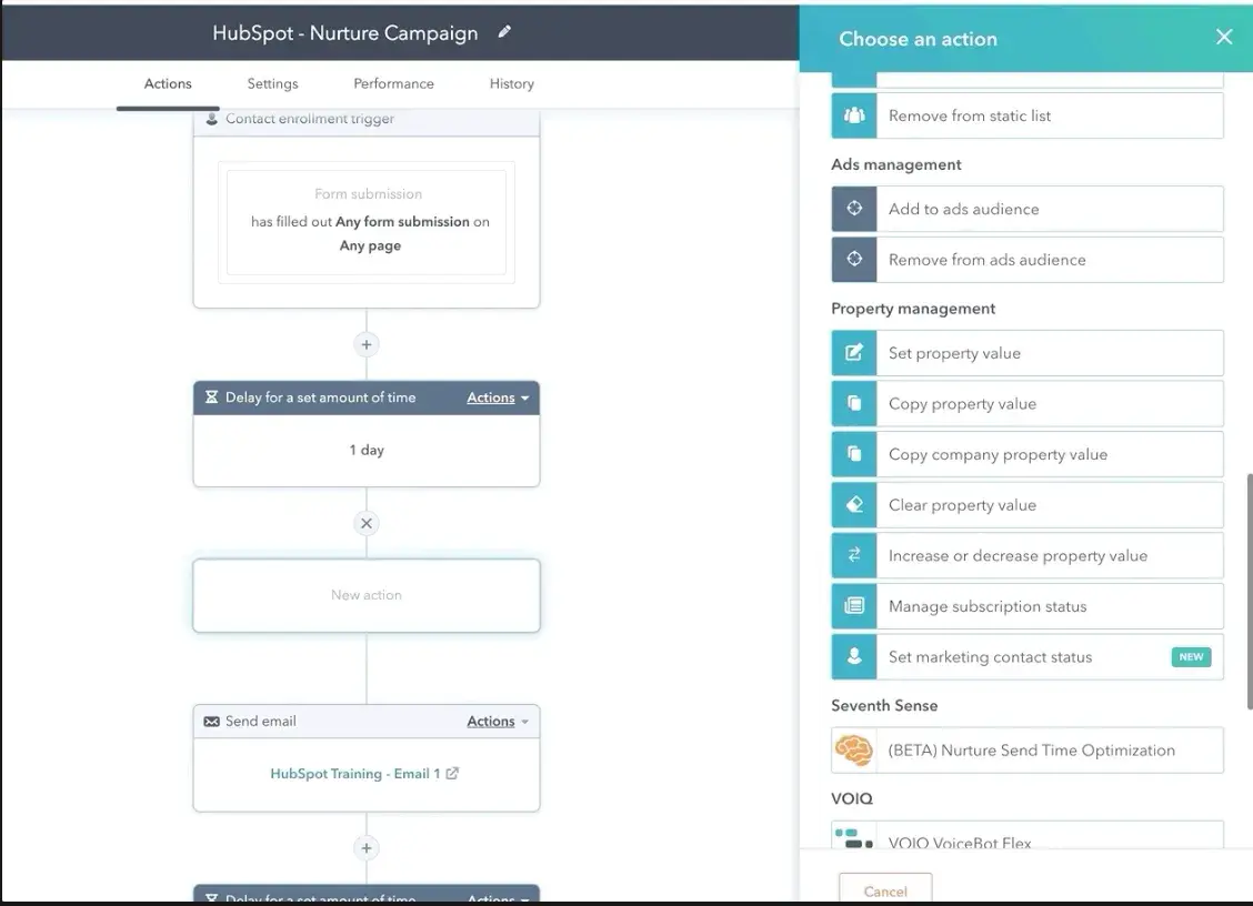 Screenshot shows the seventh scythe tool in a HubSpot portal