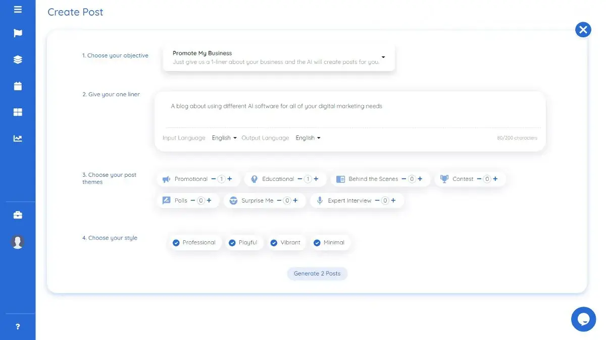 a screenshot of predis.ais user interface and ai assistant tool