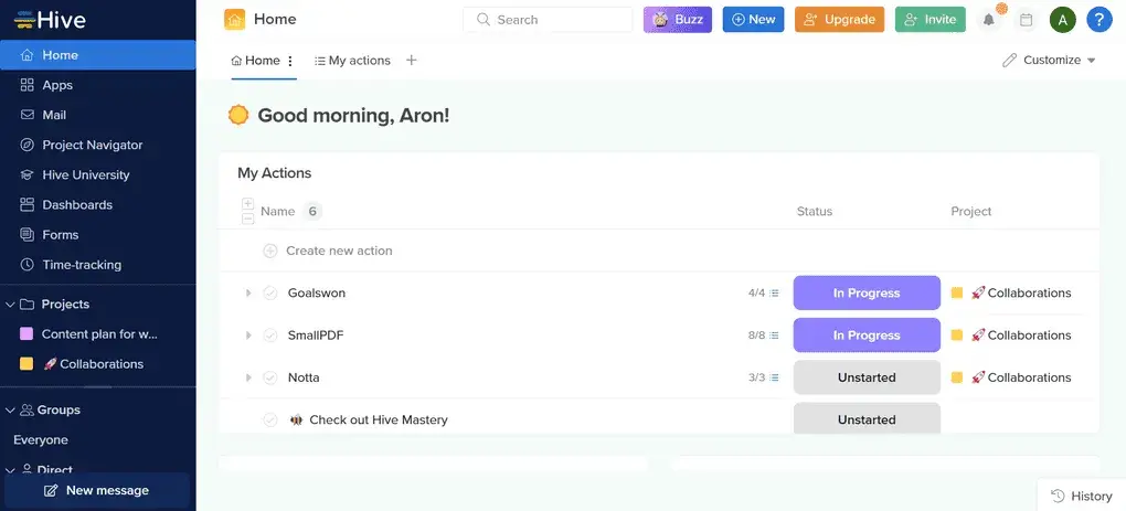 a screenshot of feedhives user interface and ai assistant tool