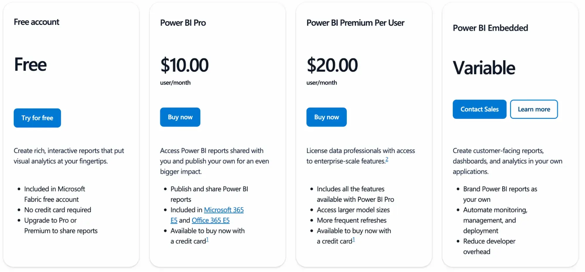 microsoft power bi pricing tiers, ai web analytics