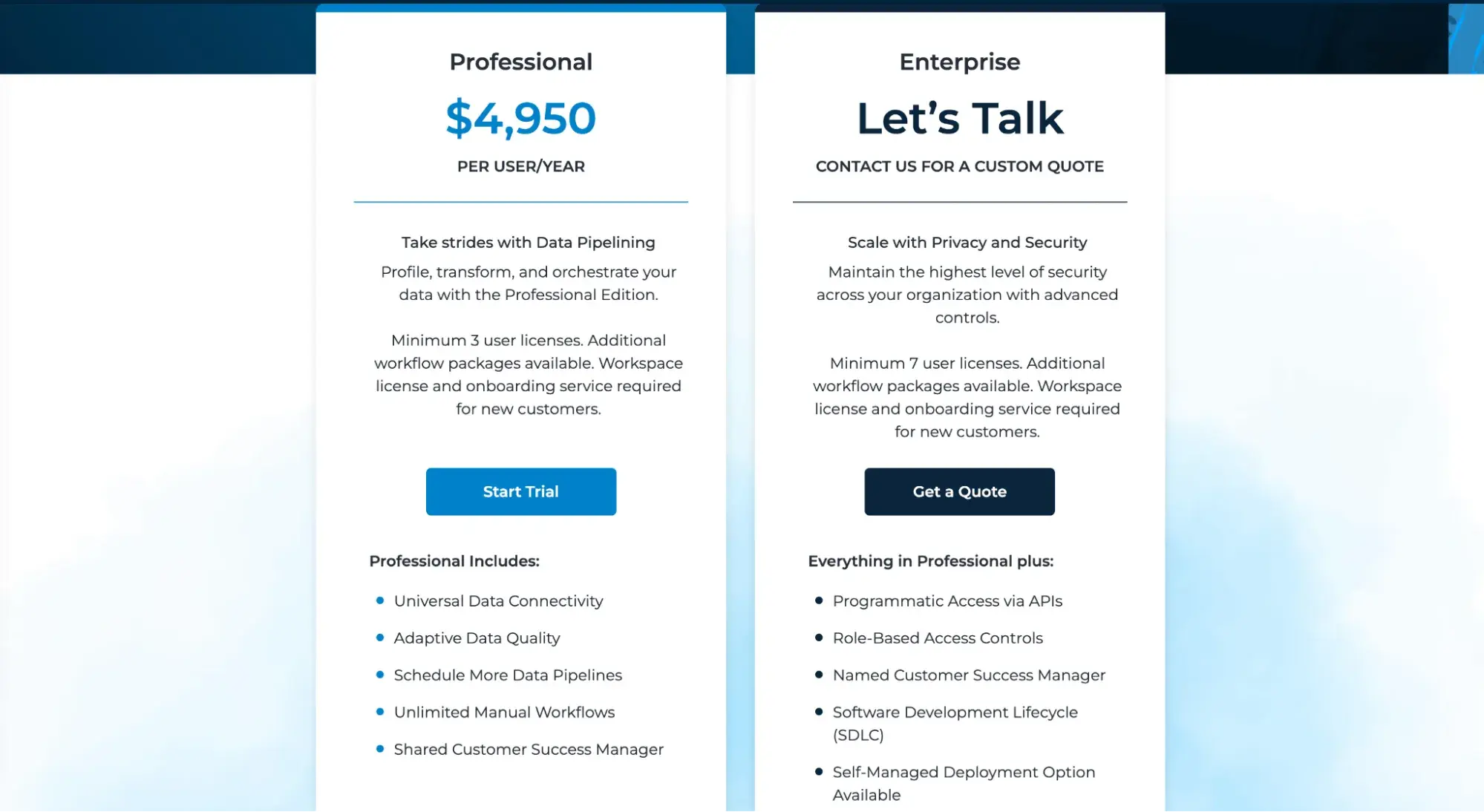 alteryx pricing tiers