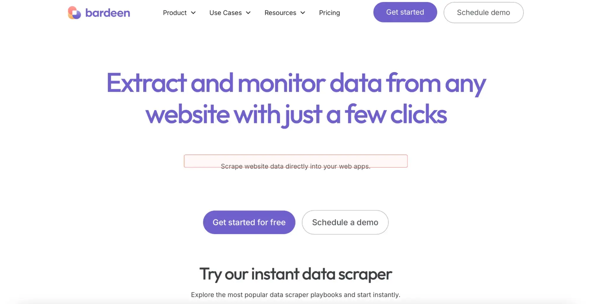 ai web scraping from bardeen scraper