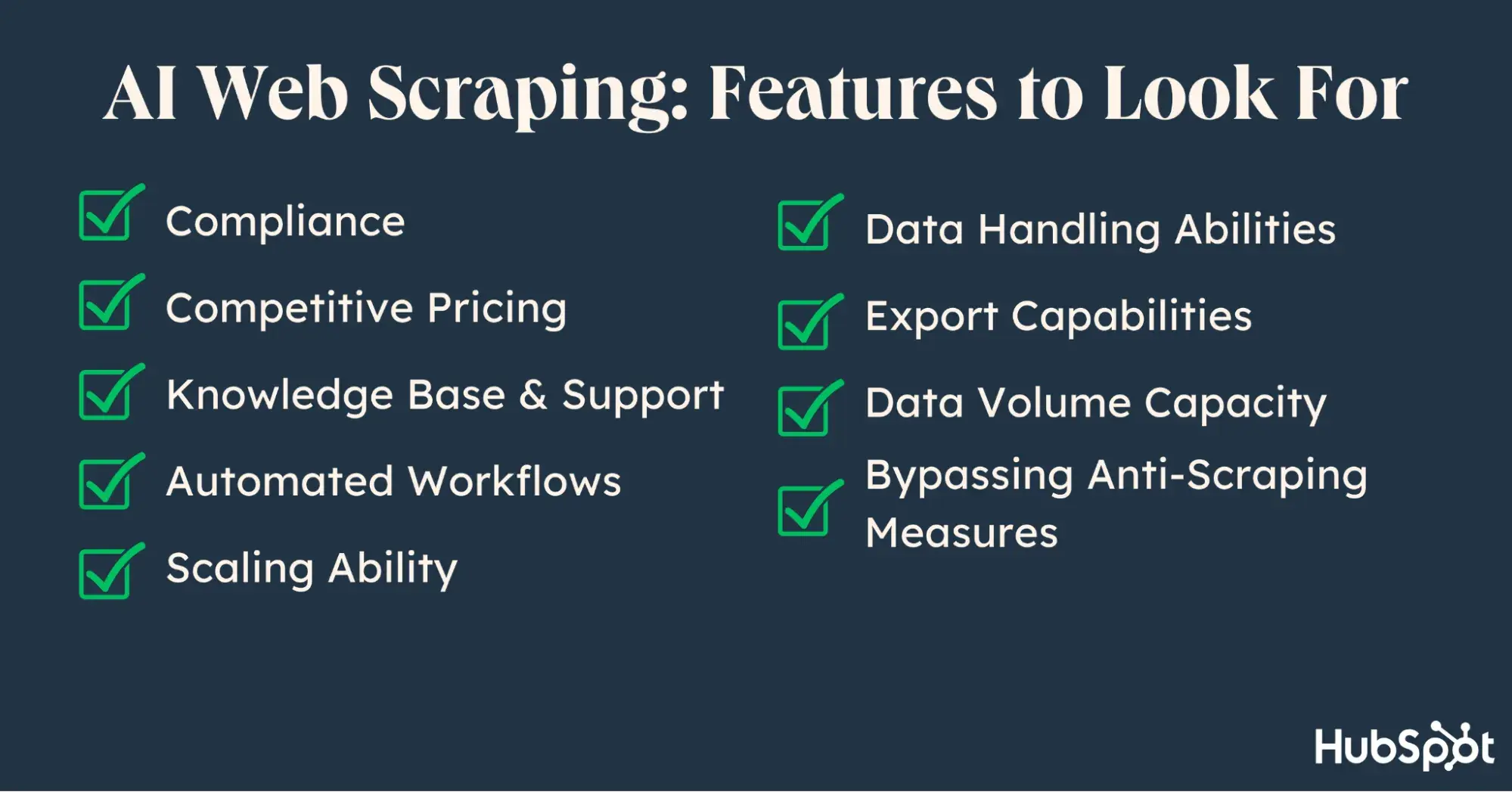 AI Web Scraping Features to Look For